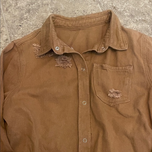 Brown Button-Up Jacket - Picture 3 of 5